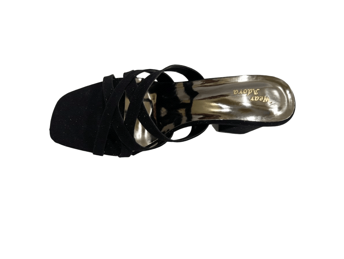 Elegant Black Multi-Strap Heels 6