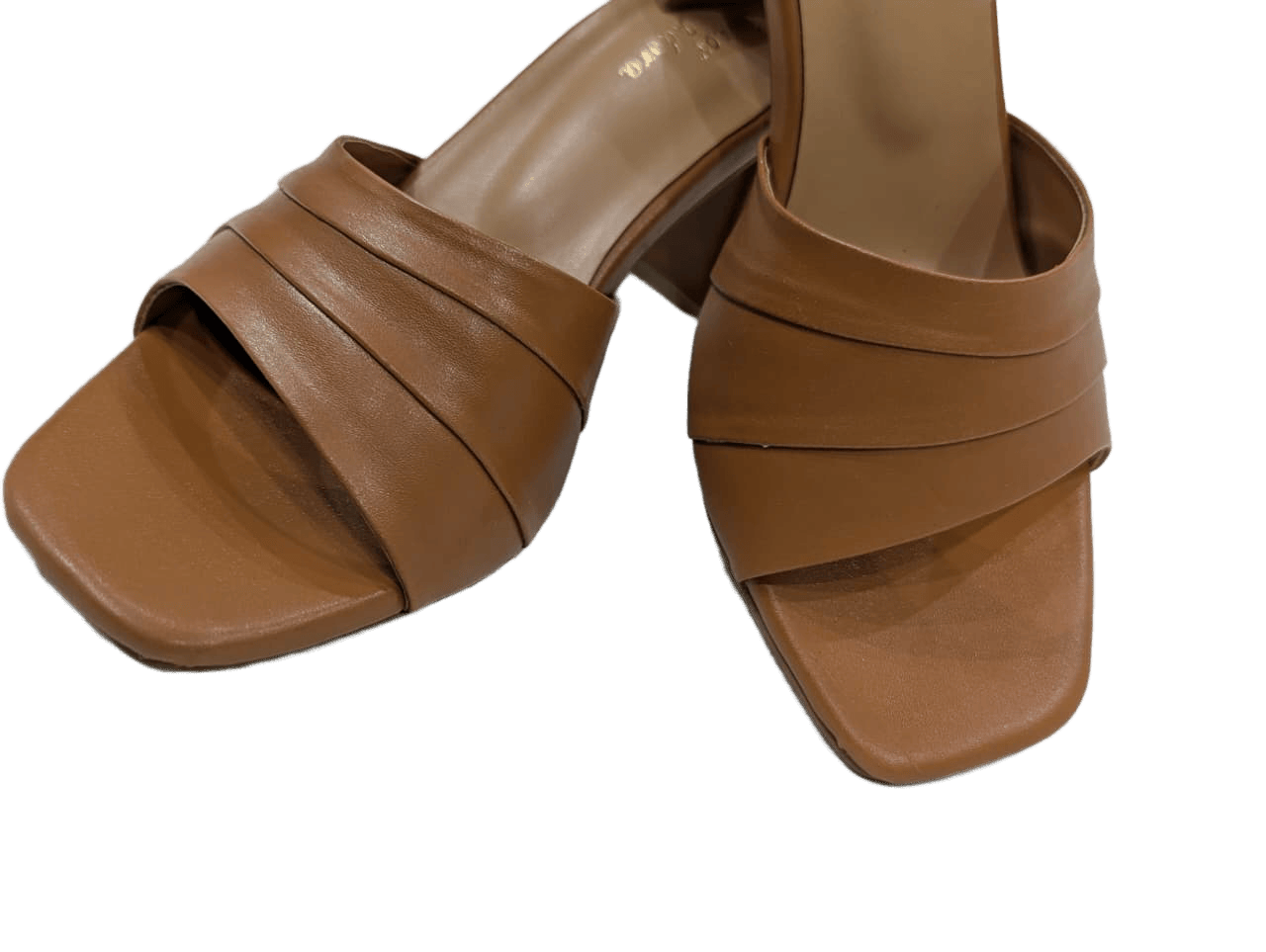 Classic Tan Minimal Strap Heels 6