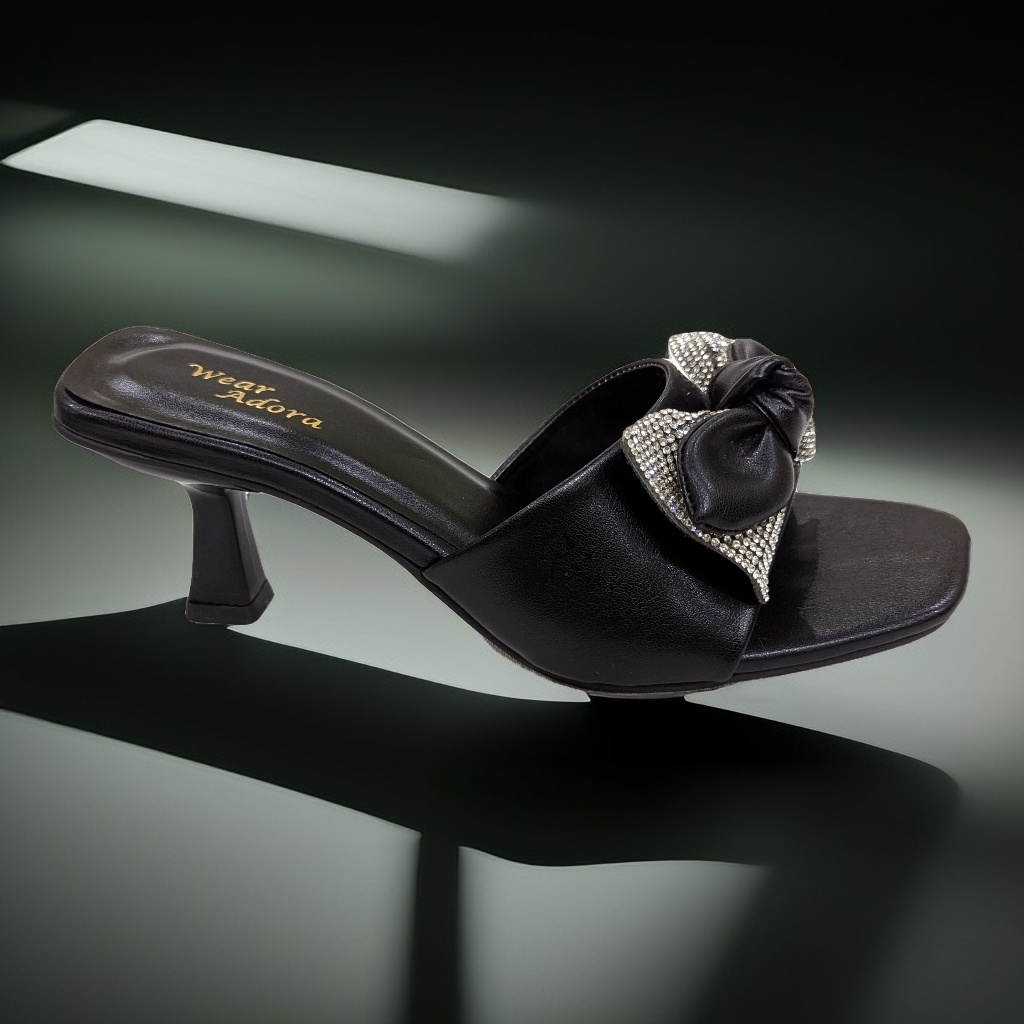 Bow & Crystal Party Heels 2