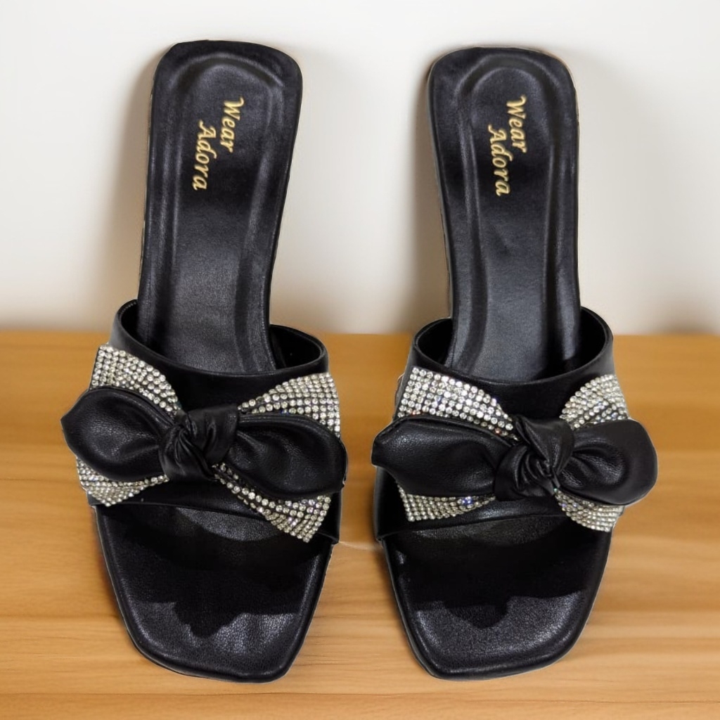 Bow & Crystal Party Heels 1