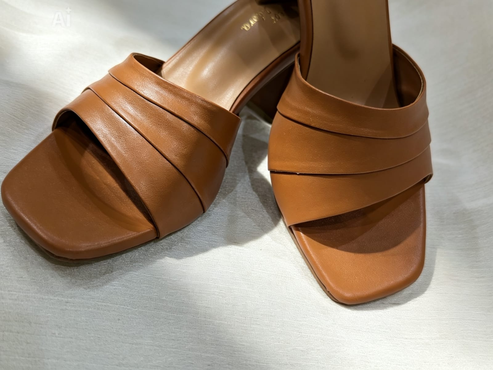 Classic Tan Minimal Strap Heels 10