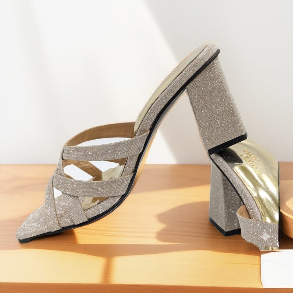 Elegant Ash Multi-Strap Heels 1