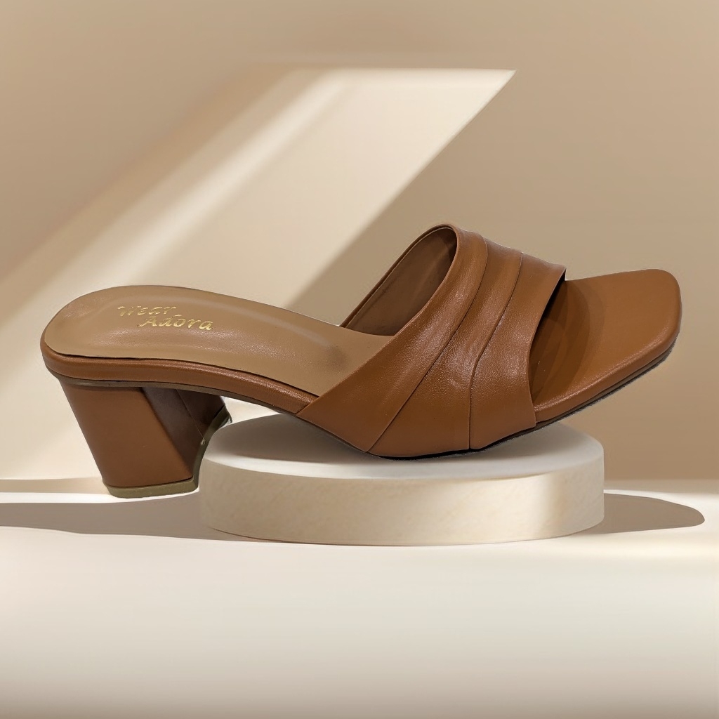 Classic Tan Strap Heels 1