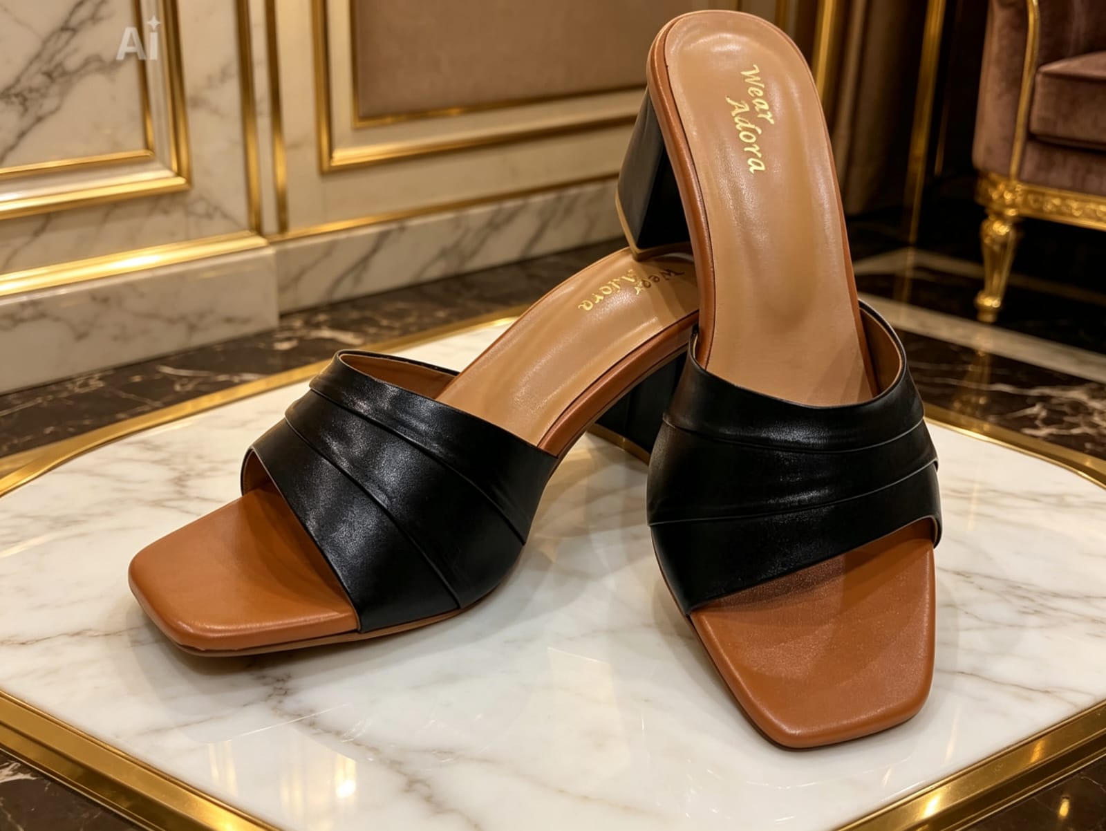 Classic Tan Minimal Strap Heels