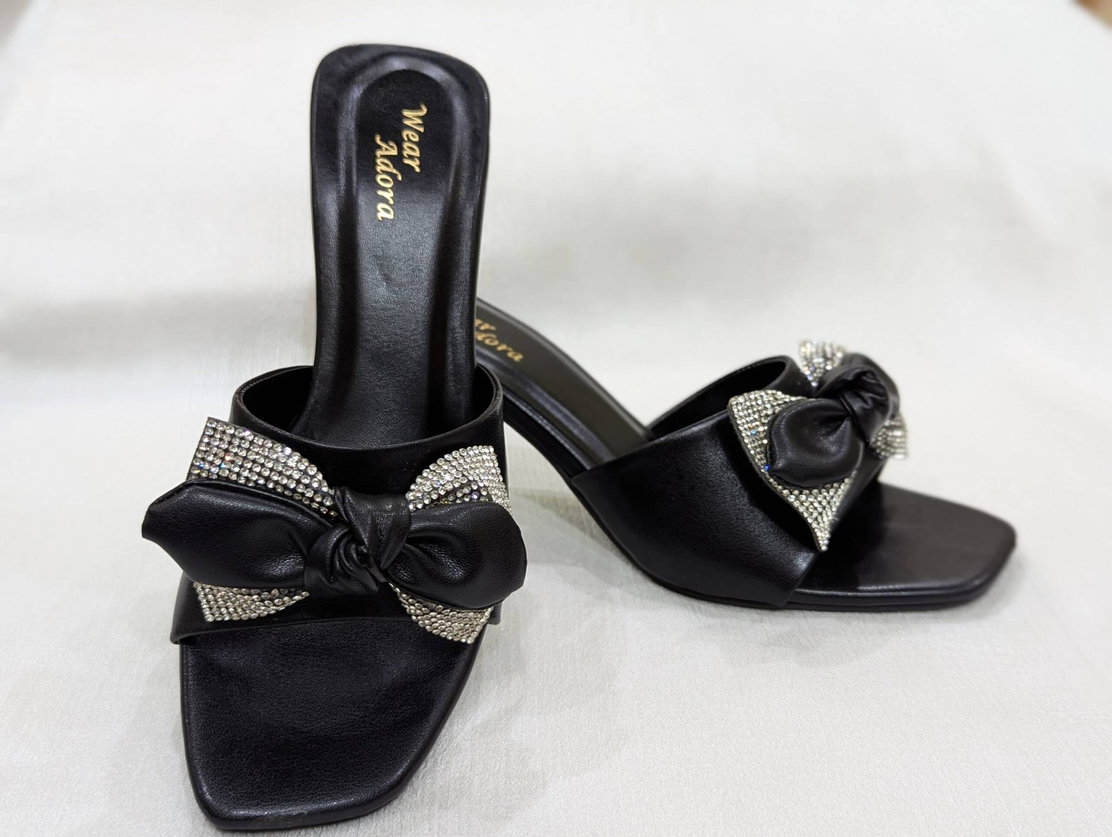 Elegant Nude Bow Slides - Image 6