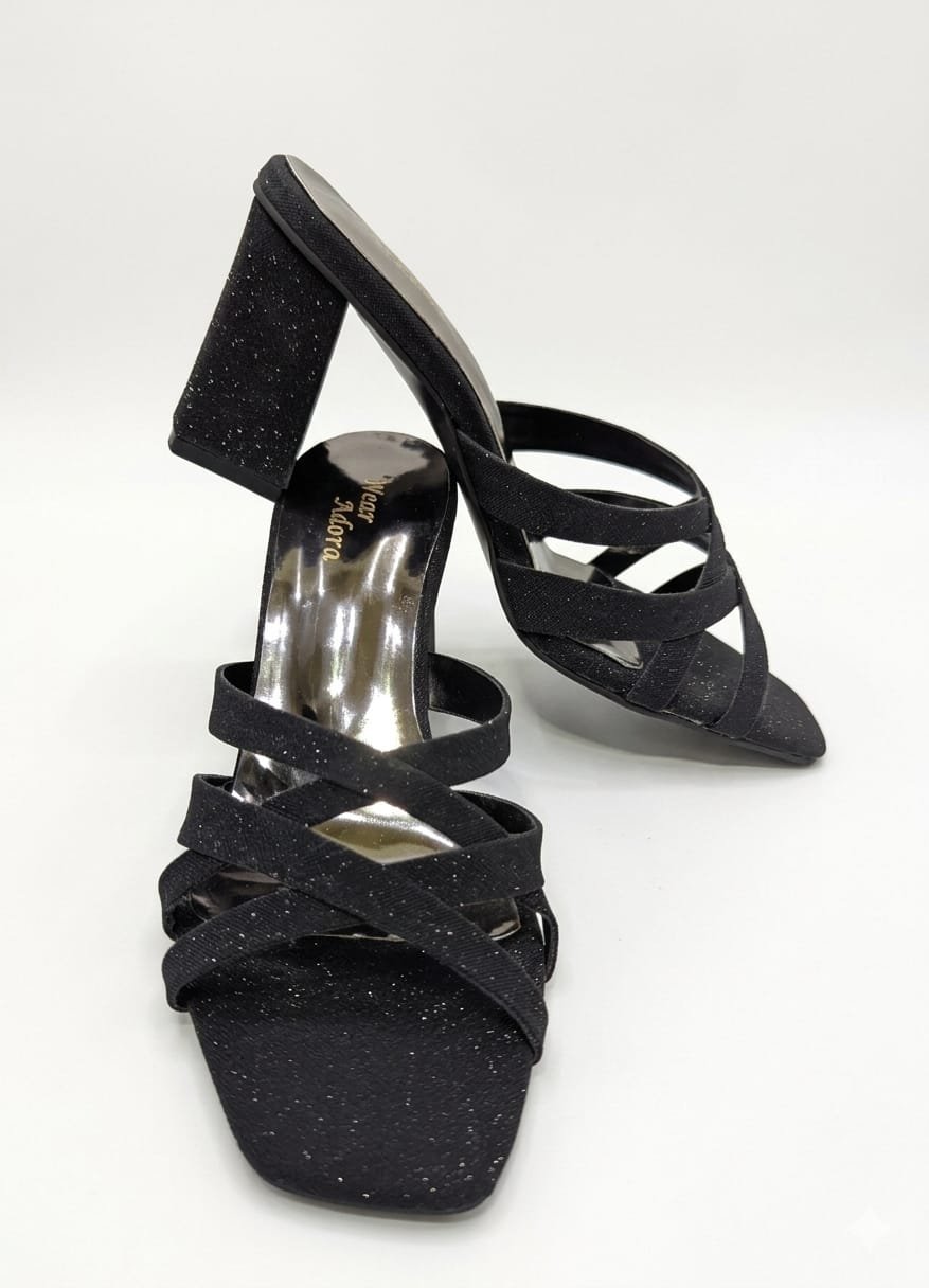Elegant Black Multi-Strap Heels – Wear Adora